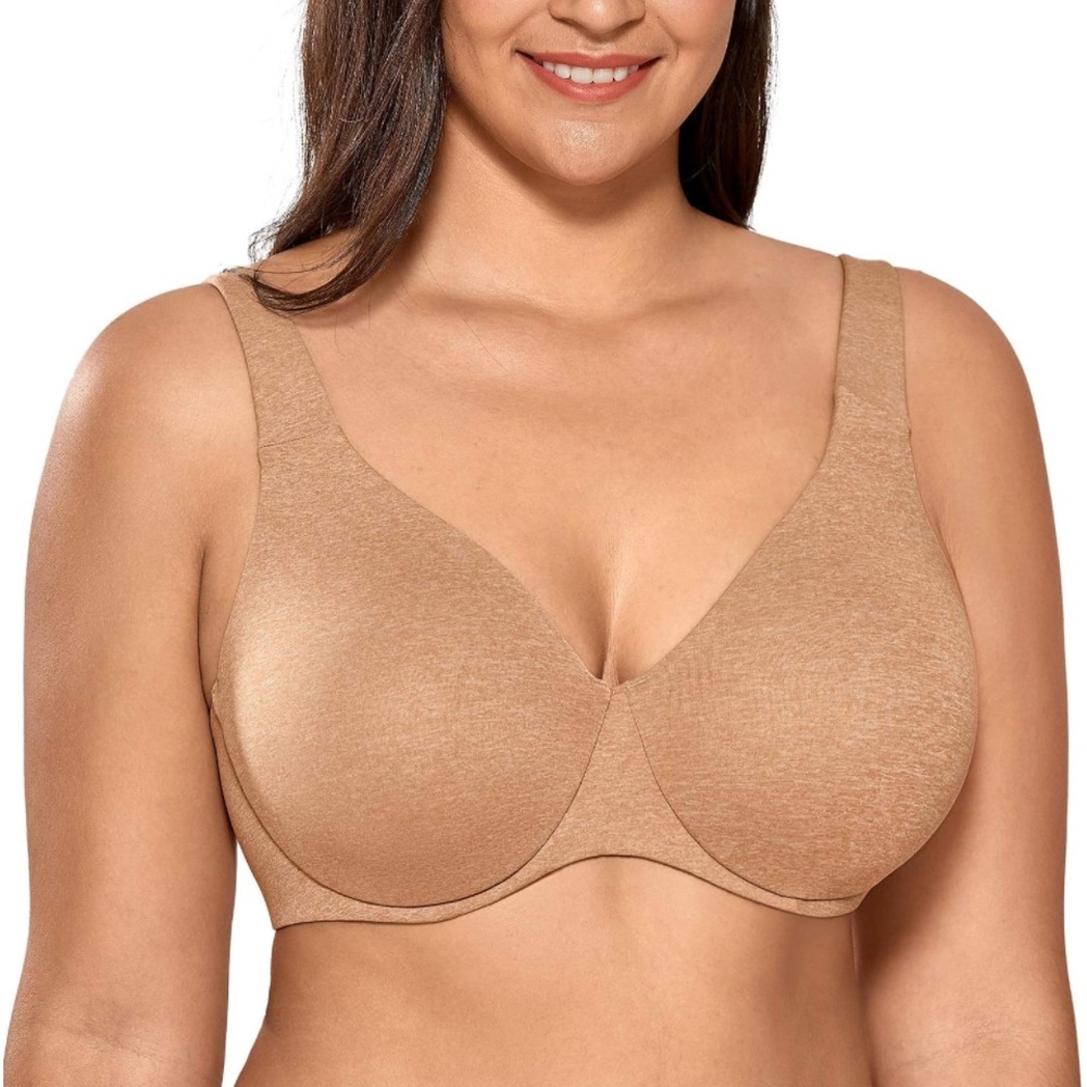 Delimira Minimizer Seamless Full Cover Underwire Non Padded Lined Bra 44D